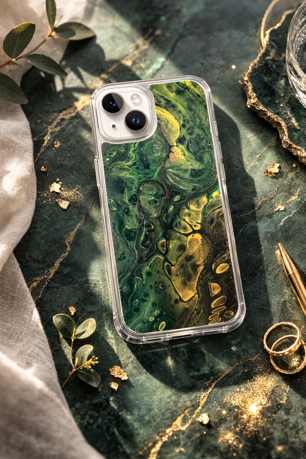 Emerald Undertow - MagSafe® clear case for iPhone® | APDMDesigns