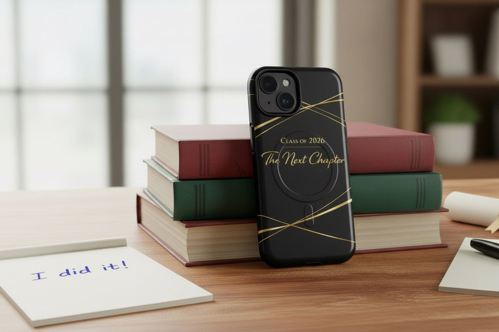 Class of 2026 Phone Case | Luxury Black & Gold Graduation Case | Minimalist Tough iPhone Case