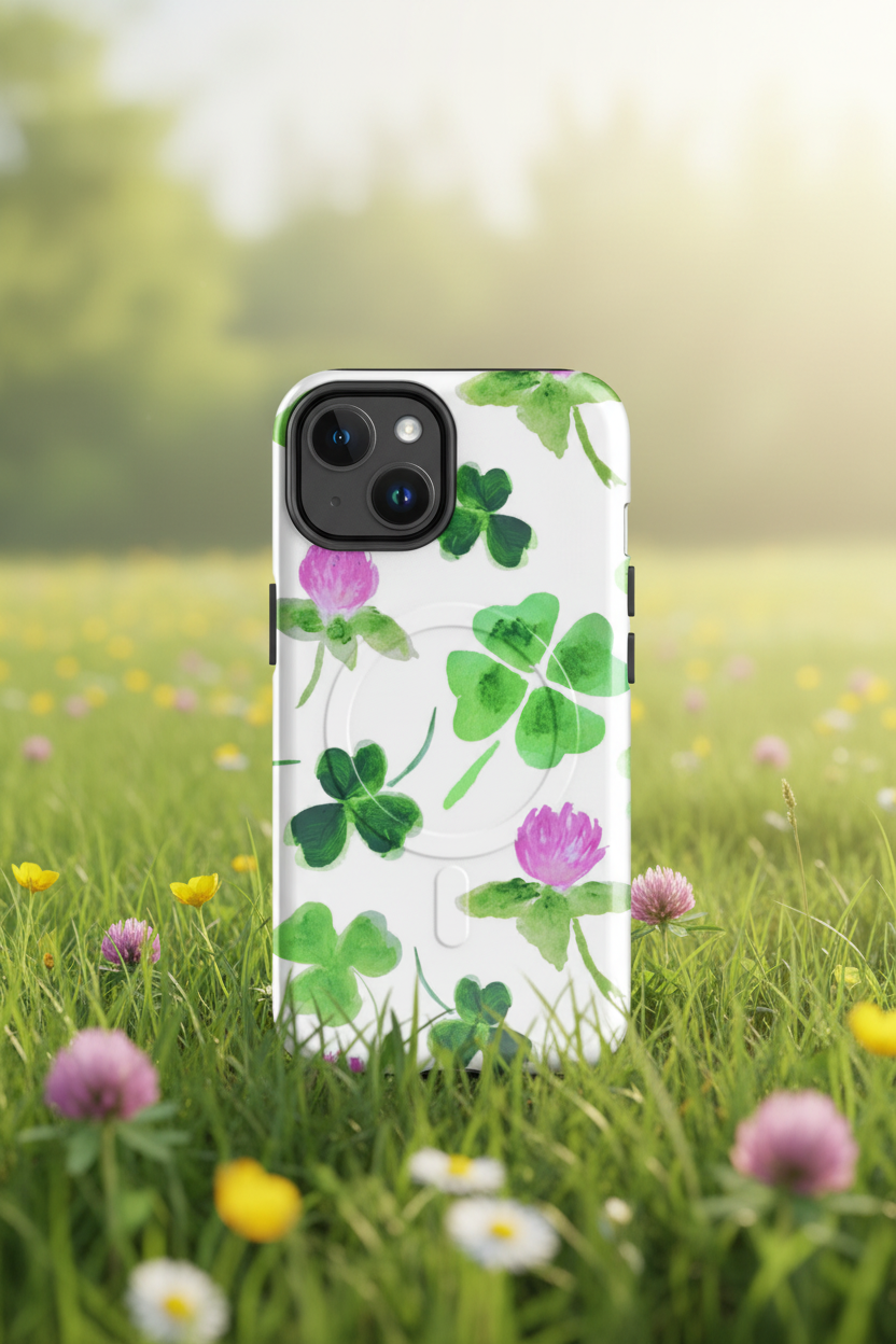 Clover Bloom - Centered Full Phone Spring Field