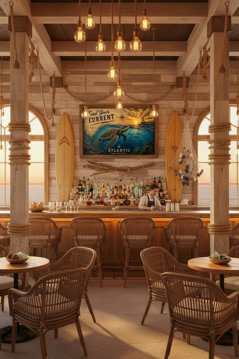 Find Your Current Sea Turtle – Coastal Bar 24x36